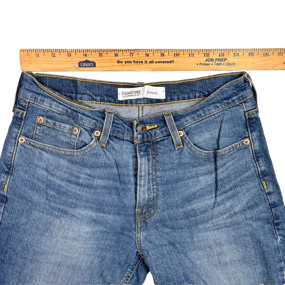 Levis Strauss Co Signature Jeans 30x30 Mens Blue S67 Athletic Denim Straight Leg